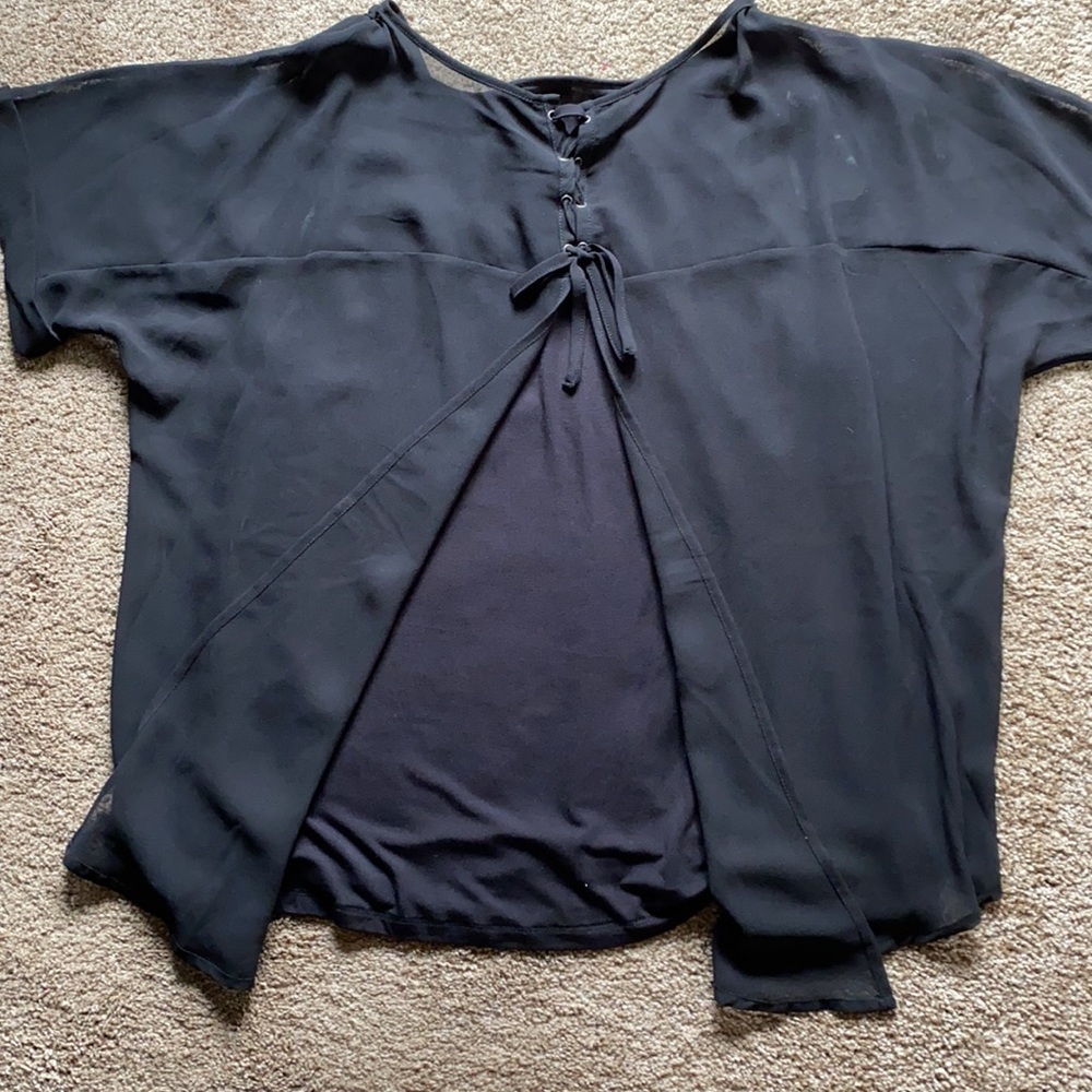 New‼️ Worthington Ladies Sheer Layered Blouse